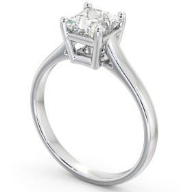 Princess Diamond Box Style Setting Engagement Ring 18K White Gold Solitaire ENPR51_WG_THUMB1 