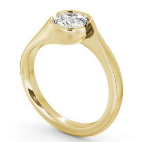 Cushion Diamond Open Bezel Engagement Ring 18K Yellow Gold Solitaire ENCU3_YG_THUMB1 