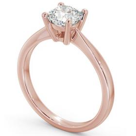 Cushion Diamond Tapered Band Engagement Ring 18K Rose Gold Solitaire ENCU14_RG_THUMB1 