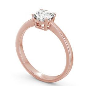 Cushion Diamond Box Setting Engagement Ring 18K Rose Gold Solitaire ENCU4_RG_THUMB1 