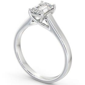 Emerald Diamond Trellis Design Engagement Ring 18K White Gold Solitaire ENEM24_WG_THUMB1 