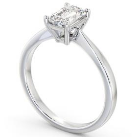 Emerald Diamond Pinched Band Engagement Ring Palladium Solitaire ENEM25_WG_THUMB1 