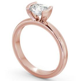 Cushion Diamond East West Tension Set Engagement Ring 18K Rose Gold Solitaire ENCU5_RG_THUMB1 