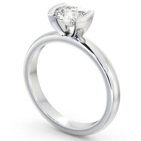Cushion Diamond East West Tension Set Engagement Ring Platinum Solitaire ENCU5_WG_THUMB1 
