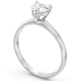 Heart Diamond Classic 3 Prong Engagement Ring Platinum Solitaire ENHE12_WG_THUMB1 