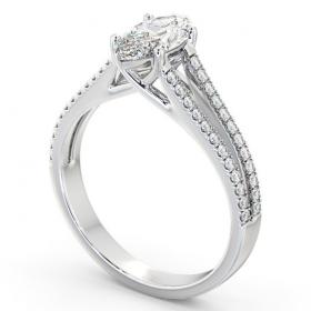 Marquise Diamond Split Band Engagement Ring 18K White Gold Solitaire with Channel Set Side Stones ENMA17_WG_THUMB1 