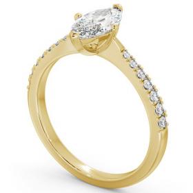 Marquise Diamond Tapered Band Engagement Ring 18K Yellow Gold Solitaire with Channel Set Side Stones ENMA15S_YG_THUMB1 