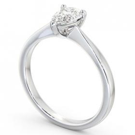 Pear Diamond Tapered Band Engagement Ring Platinum Solitaire ENPE14_WG_THUMB1 