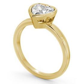 Heart Diamond Open Bezel Engagement Ring 18K Yellow Gold Solitaire ENHE2_YG_THUMB1 