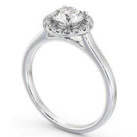 Halo Round Diamond Classic Engagement Ring 9K White Gold ENRD155_WG_THUMB1 