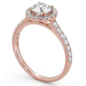 Halo Round Diamond Classic Engagement Ring 9K Rose Gold ENRD156_RG_THUMB1 