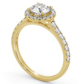 Halo Round Diamond Classic Engagement Ring 18K Yellow Gold ENRD156_YG_THUMB1 