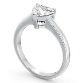 Heart Diamond 3 Prong Engagement Ring Platinum Solitaire ENHE3_WG_THUMB1 