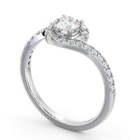 Halo Round Diamond Swirling Design Engagement Ring 18K White Gold ENRD165_WG_THUMB1 