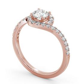 Halo Round Diamond Swirling Design Engagement Ring 18K Rose Gold ENRD165_RG_THUMB1 