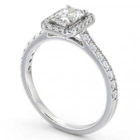 Halo Radiant Diamond Classic Engagement Ring 9K White Gold ENRA10_WG_THUMB1 
