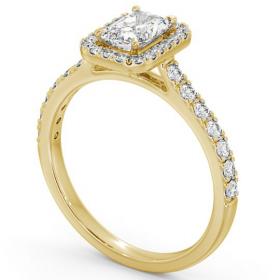 Halo Radiant Diamond Classic Engagement Ring 9K Yellow Gold ENRA10_YG_THUMB1 