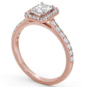 Halo Radiant Diamond Classic Engagement Ring 9K Rose Gold ENRA10_RG_THUMB1 