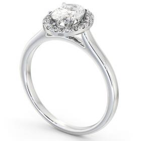 Halo Oval Diamond Classic Engagement Ring 18K White Gold ENOV12_WG_THUMB1 