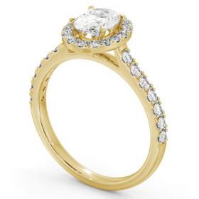 Halo Oval Diamond Classic Engagement Ring 9K Yellow Gold ENOV13_YG_THUMB1 