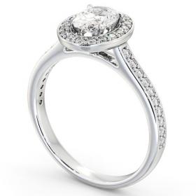 Halo Oval Diamond Traditional Engagement Ring 18K White Gold ENOV14_WG_THUMB1 