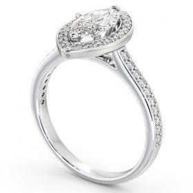 Halo Marquise Diamond Traditional Engagement Ring 18K White Gold ENMA13_WG_THUMB1 