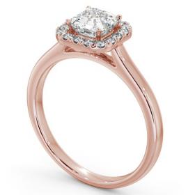 Halo Asscher Diamond Classic Engagement Ring 18K Rose Gold ENAS10_RG_THUMB1 
