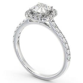 Halo Asscher Diamond Classic Engagement Ring 18K White Gold ENAS11_WG_THUMB1 