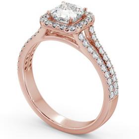 Halo Asscher Diamond Split Band Engagement Ring 18K Rose Gold ENAS13_RG_THUMB1 