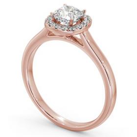 Halo Cushion Diamond Classic Engagement Ring 18K Rose Gold ENCU8_RG_THUMB1 