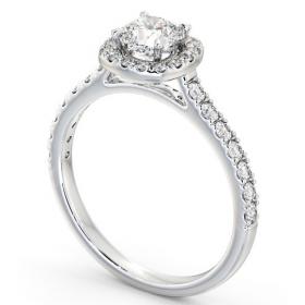 Halo Cushion Diamond Classic Engagement Ring 18K White Gold ENCU9_WG_THUMB1 
