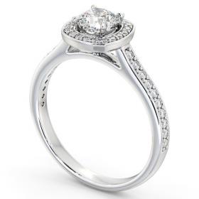Halo Cushion Diamond Traditional Engagement Ring 18K White Gold ENCU10_WG_THUMB1 