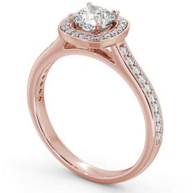 Halo Cushion Diamond Traditional Engagement Ring 18K Rose Gold ENCU10_RG_THUMB1 