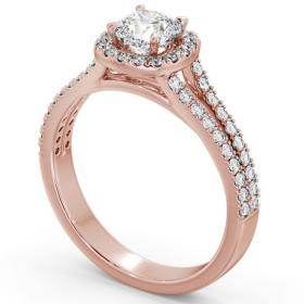 Halo Cushion Diamond Split Band Engagement Ring 18K Rose Gold ENCU11_RG_THUMB1 