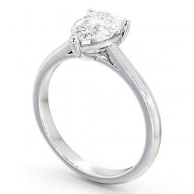 Pear Diamond Classic Engagement Ring Platinum Solitaire ENPE2_WG_THUMB1 