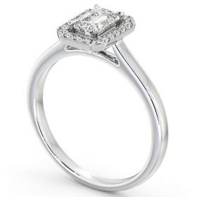 Halo Emerald Diamond Classic Engagement Ring Platinum ENEM20_WG_THUMB1 