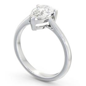 Pear Diamond 3 Prong Engagement Ring 18K White Gold Solitaire ENPE4_WG_THUMB1 