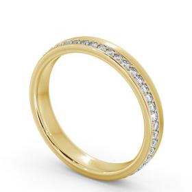 Full Eternity Round Diamond Pave Channel Wedding Ring 9K Yellow Gold FE46_YG_THUMB1 