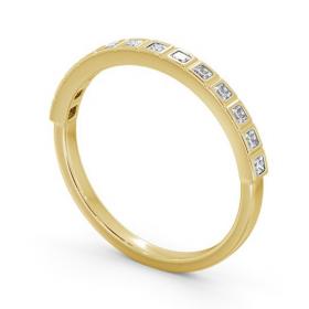 Half Eternity Princess Diamond Unique Bezel Set Ring 9K Yellow Gold HE55_YG_THUMB1 