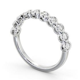 Half Eternity Round Diamond Unique Bezel Set Ring Platinum HE60_WG_THUMB1 