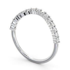 Half Eternity Round Diamond Curved Ring Palladium HE70_WG_THUMB1 