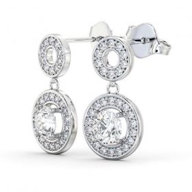 Double Circle Halo Round Diamond Earrings 18K White Gold ERG93_WG_THUMB1 