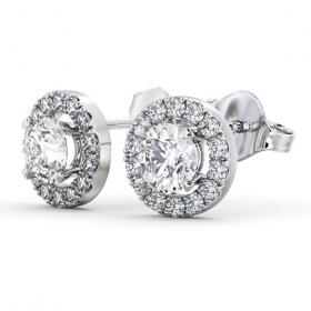 Halo Round Diamond Classic Earrings 9K White Gold ERG94_WG_THUMB1 