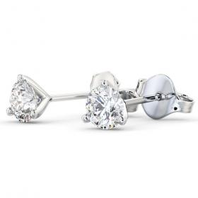 Round Diamond Three Claw Stud Earrings 9K White Gold ERG126_WG_THUMB1 