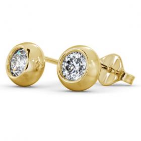 Round Diamond Bezel Stud Earrings 18K Yellow Gold ERG134_YG_THUMB1 