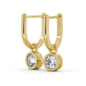 Drop Round Diamond with Bezel Earrings 9K Yellow Gold ERG101_YG_THUMB1 