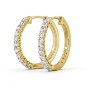 Hoop Round Diamond Classic Earrings 9K Yellow Gold ERG109_YG_THUMB1 