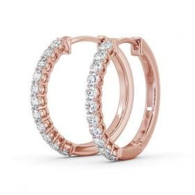 Hoop Round Diamond Classic Earrings 9K Rose Gold ERG109_RG_THUMB1 