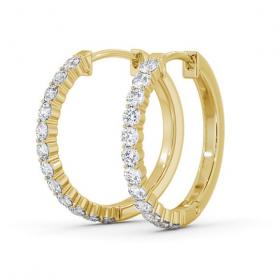 Hoop Round Diamond Classic Earrings 9K Yellow Gold ERG110_YG_THUMB1 