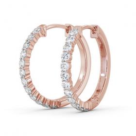 Hoop Round Diamond Classic Earrings 9K Rose Gold ERG110_RG_THUMB1 